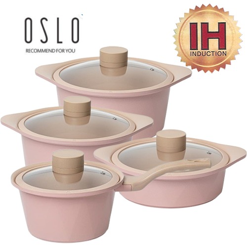 오슬로(OSLO) 피그 세라믹인덕션냄비 4종SET(18+20+24+22전)