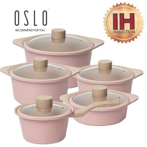 오슬로(OSLO) 피그 세라믹인덕션냄비 5종SET(10PCS)